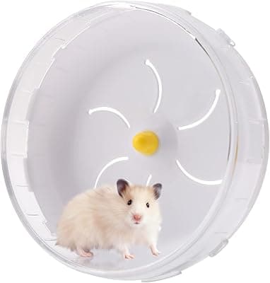 21CM Rueda Hamster Silenciosa, Hámster Running Wheel, Rueda para Hamster, Juguete de Hámster, Transparente Rueda de Ejercicio para Mascotas para Hamster Gerbil Conejillo de Indias