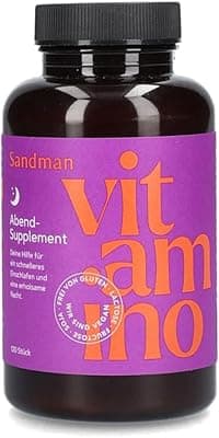 Vitamino Sandman Sleeping Capsules - Melatonin Capsules with Ashwagandha, Magnesium, GABA and Much More - For a Restful and Deep Sleep - Made in Germany