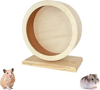 Jouet pour Petits Animaux Roue, Jouet pour Hamster, Roue d'exercice pour Hamster, Roue d'exercice Silencieuse en Bois, Jouets De Course pour Hamster, pour Le Repos Et l'exercice des Animaux