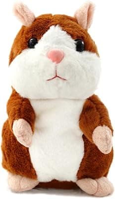 AnVerse Hamster Toy, Talking and Repeating Funny Stuffed Toy, Plush Electric Interactive Birthday Gifts for Children (Brown)