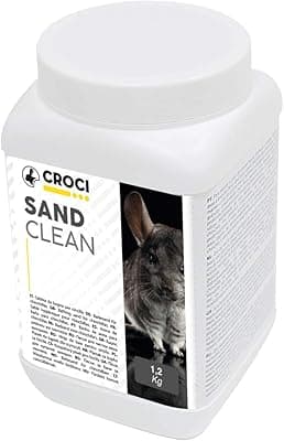 Croci Sand Clean - Sabbia fine per cincilla, criceti e piccoli roditori, a base di silicio, per il pelo dei roditori, 1,2 Kg