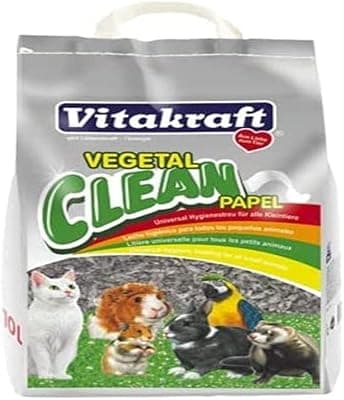 Vitakraft - Vegetal Clean Papel, Lecho Higiénico para pequeños animales - 25 L