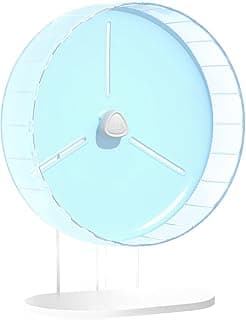 BUCATSTATE Roue de Course pour Hamster, 21cm Super Silencieux Roue de Hamster avec Support Réglable pour Petits Animaux de Compagnie Gerbilles Cochons d'Inde