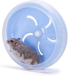 Nobleza - Roue d'exercice pour Hamster, 17.5CM Roue Hamster Silencieuse Accessoire de Cage, Hamster de Jouet, Roue de Course pour Gerbilles Chinchilla(Bleu)