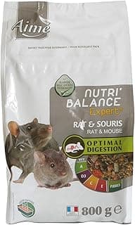 AIME Aliment complet Rat et Souris, NUTRI'BALANCE EXPERT, Repas Premium varié vitamines et digestion optimale, 800G