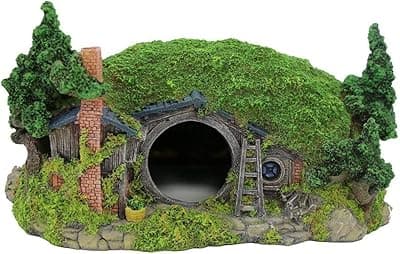 Aquarium Decorations Fish Tank Ornament Reptile House Shelter Decor Aquarium Hillside with Betta Cave