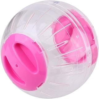 Candeon Hamster Exercice 3 Couleurs 12 cm Nouvelle Mode en Plastique Petit Animal Hamster Gerbille Jouet Course activité Exercice Balle(Rose)