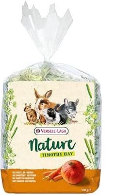 GNCGarden Versele-Laga Nature Fieno Carota e Zucca [500 gr] Fieno per Conigli, porcellini d'India, criceti, scoiattoli - Erba per animali domestici Integratore alimentare roditori