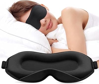 Umisleep 2022 Sleeping Mask for Side Sleepers, 3D for Men, Women, Soft and Breathable Eye Mask, 100% Light Blocking Sleeping Mask with Adjustable Strap for Travel