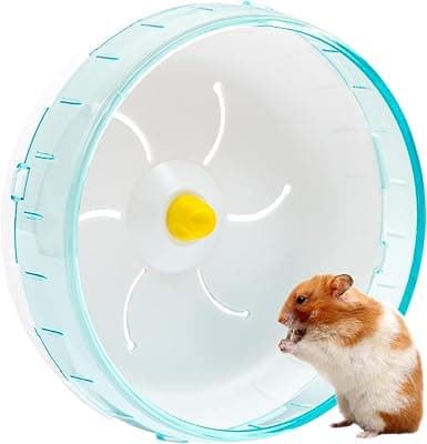 INHEMING Rueda para Hamster Silenciosa, Rueda de Ejercicio de Plástico para Pequeños Roedores, Juguete de Hámster, para Hamster Gerbil Conejillo de Indias Jerbos Conejos - 17.5 cm,Azul