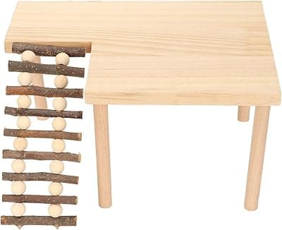 Struttura per Arrampicata per Piccoli Animali Piattaforma per attività per Criceti Piattaforma per Giochi per Criceti Piattaforma in Legno a 2 Livelli Decorativa Paesaggio Ramo