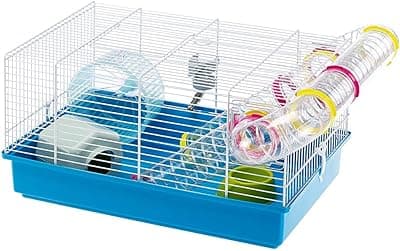 Ferplast Paula Small Hamster Cage | Fun & Interactive Cage Measures Measures 18.11L x 11.61W x 9.6H & Includes All Accessories