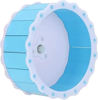 SALUTUYA Roue pour Hamster, Roues d'exercice pour Hamster de 15 cm / 5,9 Pouces Jouets pour Petits Animaux Tapis en liège muet Roue de Course pour Hamster Rouleau Silencieux Spinner Silencieux(Blue)