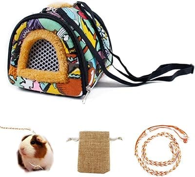 Hamster Guinea Pig Carrier Bag Breathable Small Animals Hedgehog Squirrel Chinchilla Sugar Glider Outdoor Travel Bag Zipper Portable Outgoing Bags