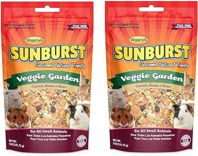 Higgins Sunburst Veggie Garden, 5 Ounces, Gourmet Natural Treats for All Small Animals (2 Pack - 5 Ounces)