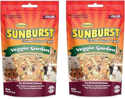 Higgins Sunburst Veggie Garden, 5 Ounces, Gourmet Natural Treats for All Small Animals (2 Pack - 5 Ounces)