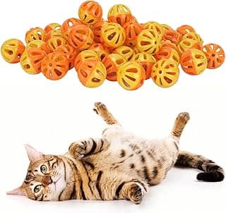 Jouets de boule de chat, 50 jouets interactifs de chat de pièces avec des cloches pour des hamsters de chatons