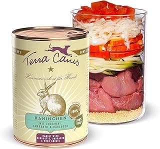 Terra Canis Lapin, courgette & Amarante - Nourriture Humide Classique, 400g I Aliment pour Chiens 1re qualité 100 % aux Standards de l’Alimentation Humaine I Riche & sain I sans céréales & Gluten