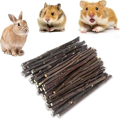 Barley Ears 300g Natural Apple Sticks, Rabbit Chew Toy, Hamster Chew Sticks, Teeth Grinding Toy, Pet Chew Sticks for Rabbits, Guinea Pigs, Hamsters, Chinchilla