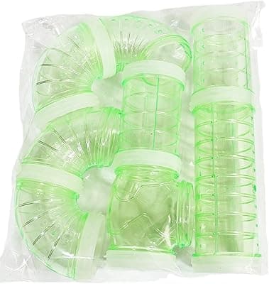 BWLZSP Tubos de hámster Tipo Tubo de plástico línea de Entrenamiento Juego Externo Conectado túnel Juguete para pequeños hámsters Jaula de Animales Accesorios de hámster (Verde)