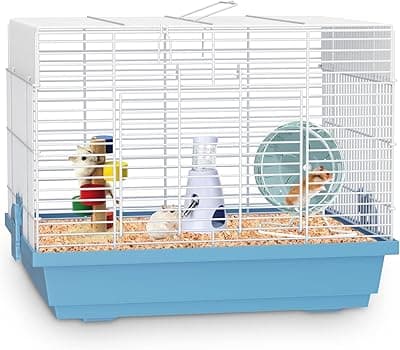 Pronetcus Small Hamster Cage, Small Animal Travel Cage - Ideal for Temporary Carrier or Transport of Hamster,Mice, Rats, hampsters, Gerbils, Parrot,Bird,and Baby Squirrels.