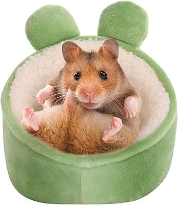 SAWMONG Hamster Mini Bed, Warm Small Pets Animals House Bedding, Lightweight Cotton Sofa for Dwarf Hamster