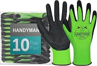 ACE Handyman Gants de travail - Gants de protection pour le travail - EN 388 - Taille 10/XL (Lot de 10)