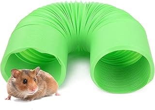 Hapivida Tube de Hamster Extensible en Plastique Petit Tunnel de Jeu pour Animaux Jouets Amusants pour Cochons d'Inde Chinchillas Rats et Furets de Lapins Nains(Vert)