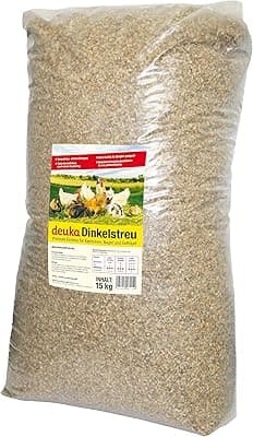 Spelt Litter - Premium Litter for Poultry and Rodents, Pack of 1 (1 x 15 kg)