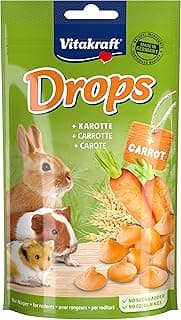 Vitakraft Drops - Friandises aux carottes pour tous les rongeurs - 75 g