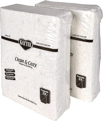 Kaytee Clean & Cozy White Bedding For Pet Guinea Pigs, Rabbits, Hamsters, Gerbils, and Chinchillas SIOC, 2/50 Liters