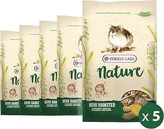 VERSELE-LAGA - Nature Mini Hamster - Mélange Varié et Riche en Céréales pour Hamsters Nains - 5x400g