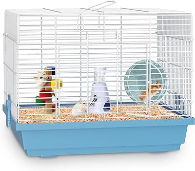 Pronetcus Small Hamster Cage, Small Animal Travel Cage - Ideal for Temporary Carrier or Transport of Hamster,Mice, Rats, hampsters, Gerbils, Parrot,Bird,and Baby Squirrels.